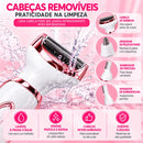 Depilador Feminino Elétrico 4 Em 1 Com Cabeça Removíveis Recarregável USB Removedor De Pelos Facial, Corpo, Axilas E Virilha. Seguro E Suave.
