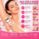 Depilador Feminino Elétrico 4 Em 1 Com Cabeça Removíveis Recarregável USB Removedor De Pelos Facial, Corpo, Axilas E Virilha. Seguro E Suave.